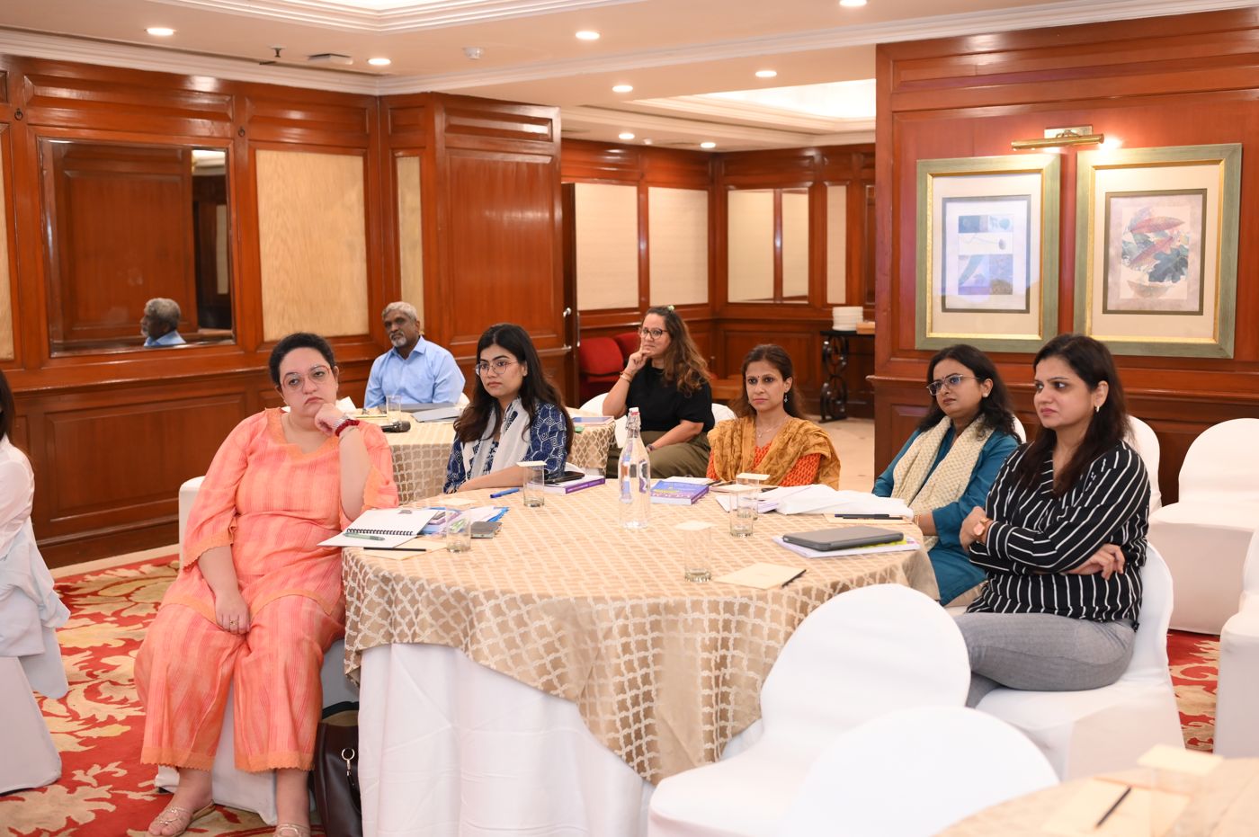 Participants listening during a session